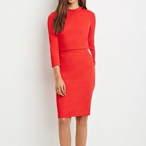 Women's Layered Cutout Midi Dress